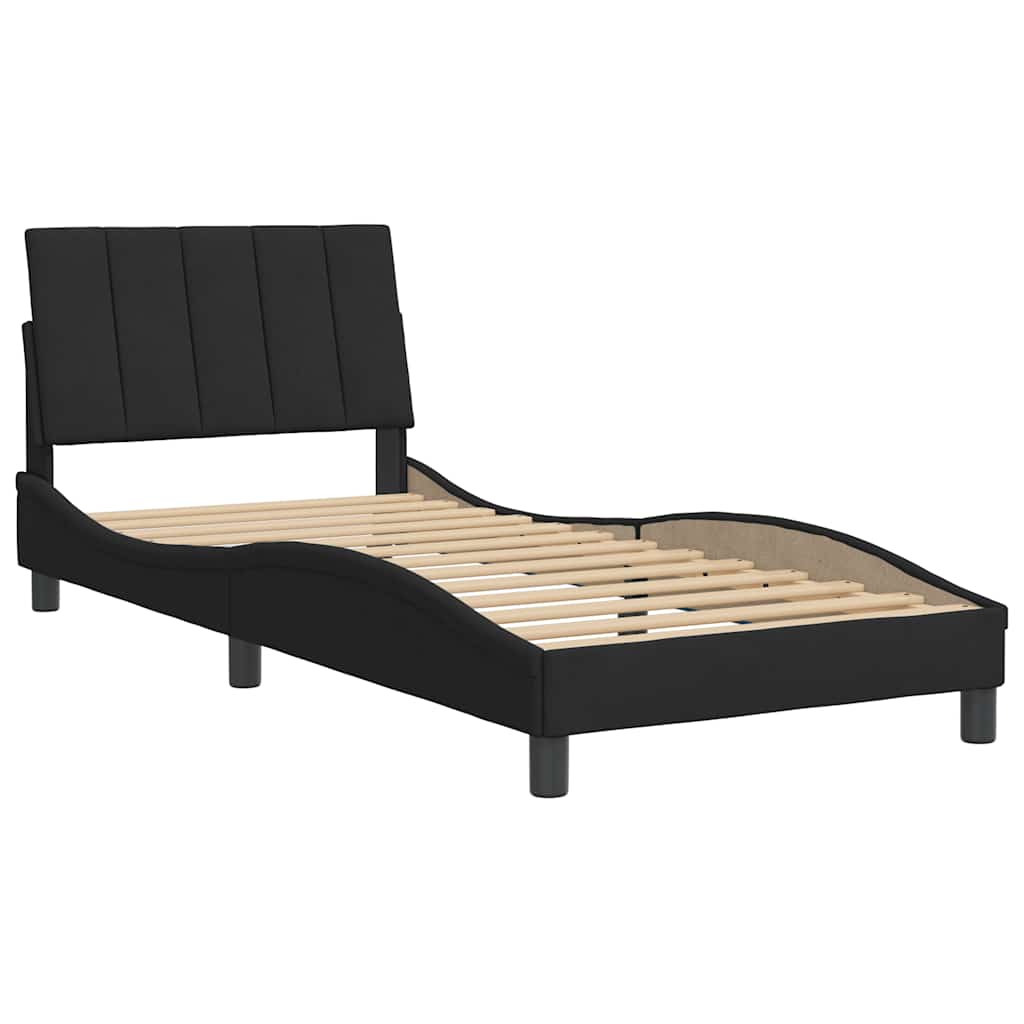 Okvir za krevet bez madraca Hanko crni 90x200 cm baršunasti