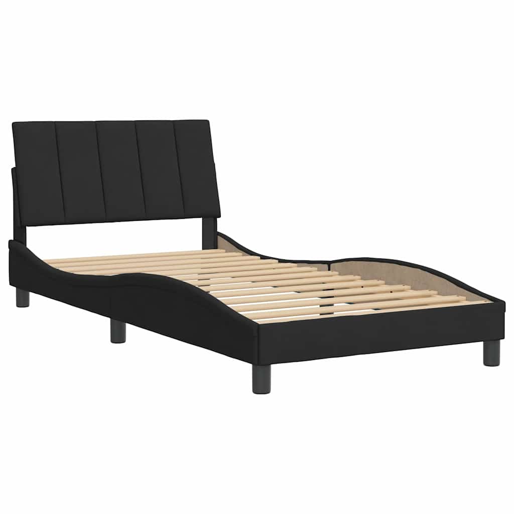 Okvir za krevet bez madraca Hanko crni 100x200 cm baršunasti