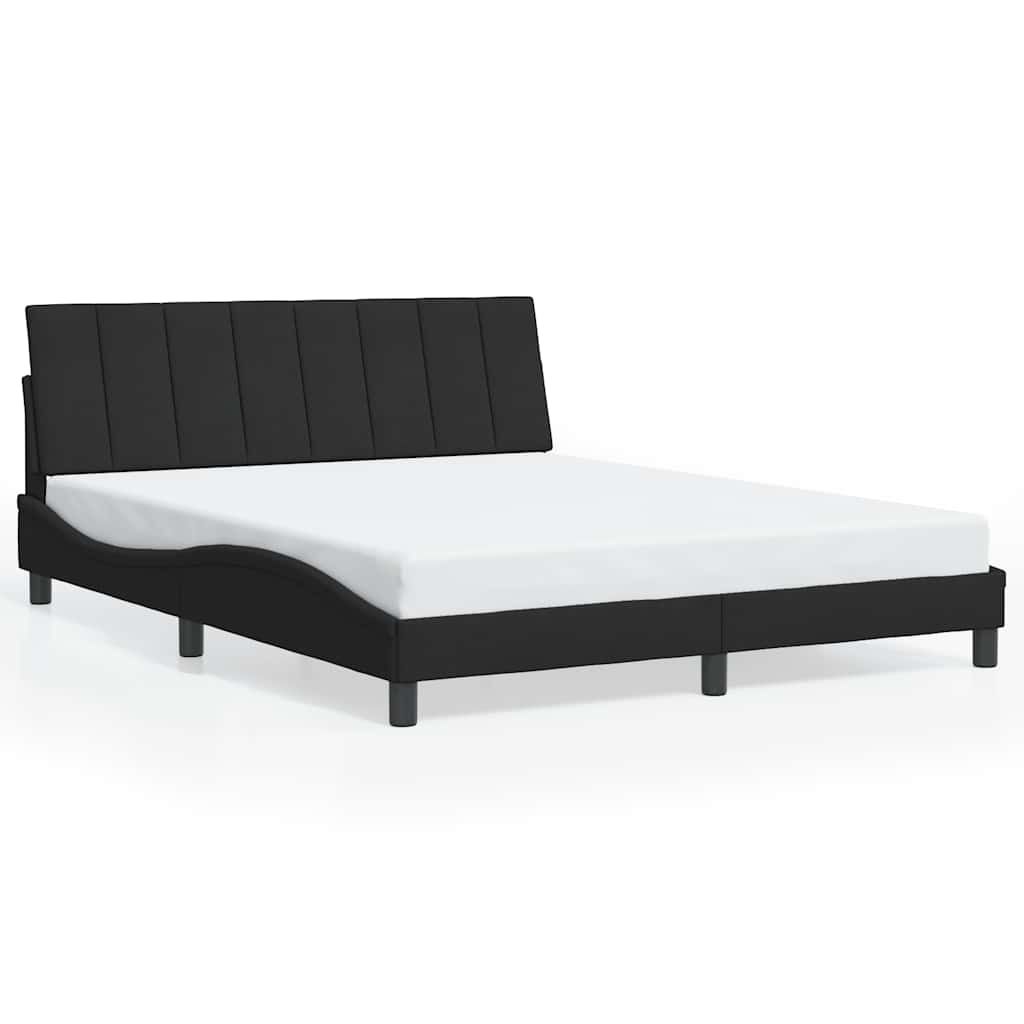 Okvir za krevet bez madraca Hanko crni 160x200 cm baršunasti