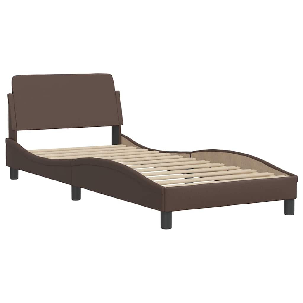 Okvir za krevet bez madraca Hvar smeđi 90x200 cm od umjetne kože