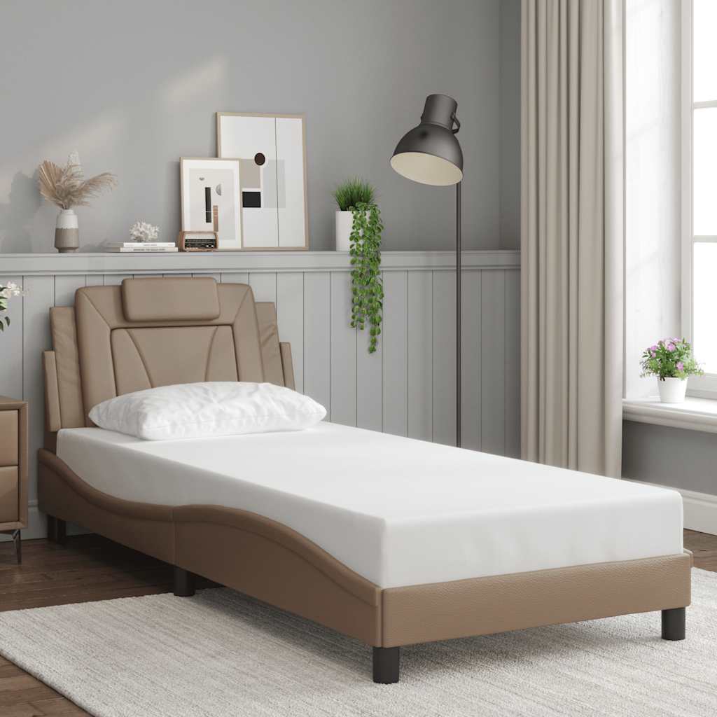 Okvir za krevet Viana bez madraca cappuccino 80x200 cm umjetna koža