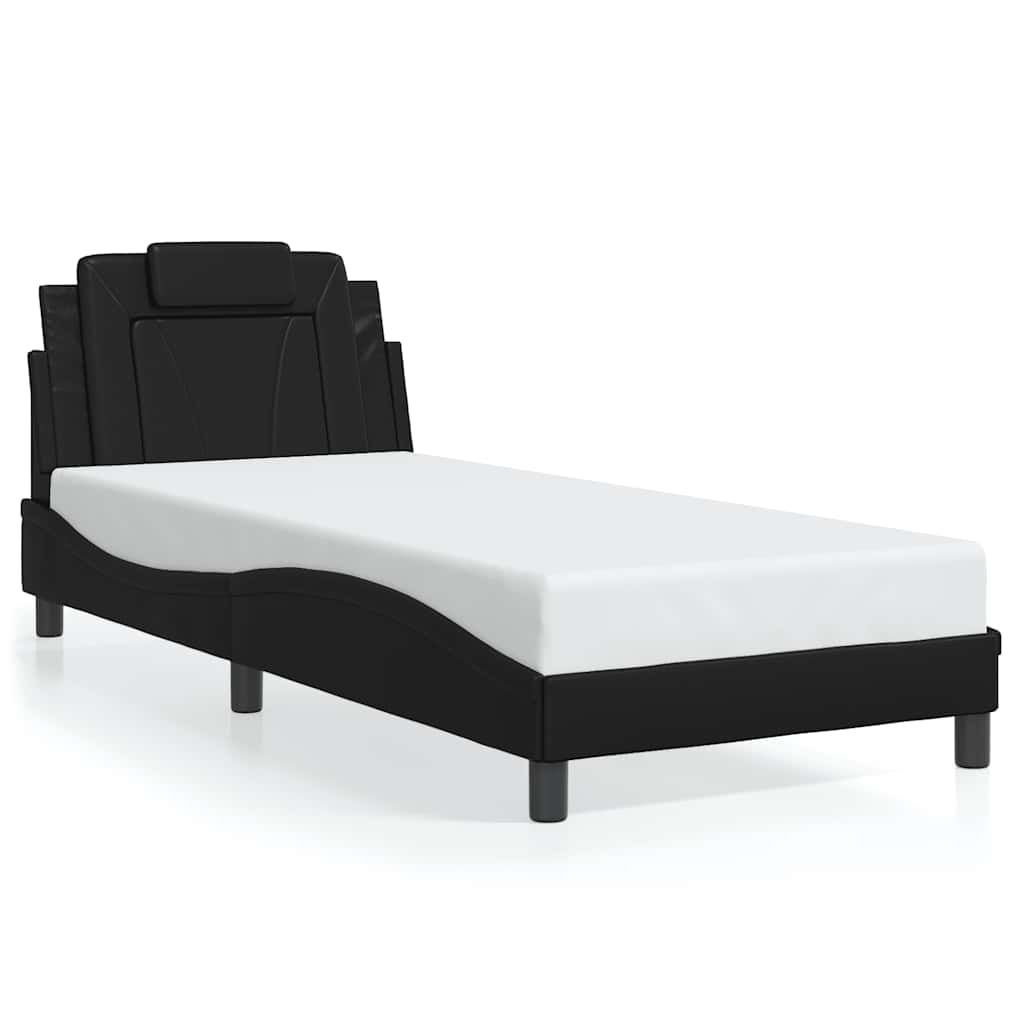 Okvir za krevet Viana bez madraca crni 90x190 cm od umjetne kože