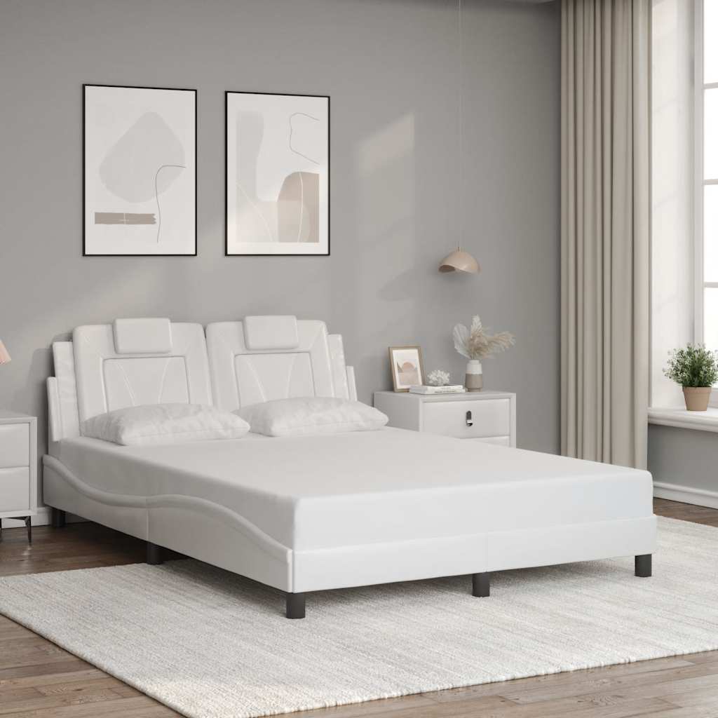 Okvir za krevet Viana bez madraca bijeli 120x200 cm od umjetne kože