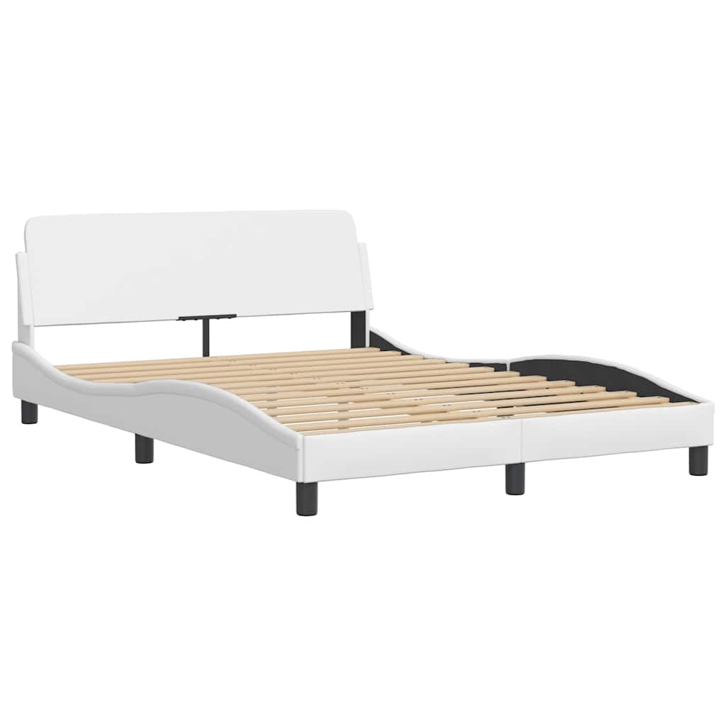 Okvir za krevet bez madraca Zadar bijeli 140x190 cm od umjetne kože