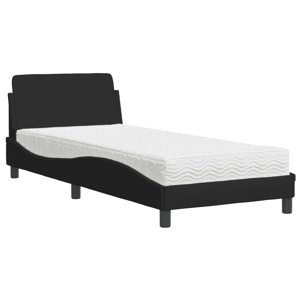 Krevet s madracem Dover crni 80 x 200 cm od tkanine