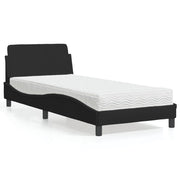 Krevet s madracem Dover crni 90x200 cm od tkanine