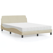 Krevet s madracem Dover krem 120 x 200 cm od tkanine