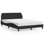 Krevet s madracem Dover crni 120 x 200 cm baršunasti