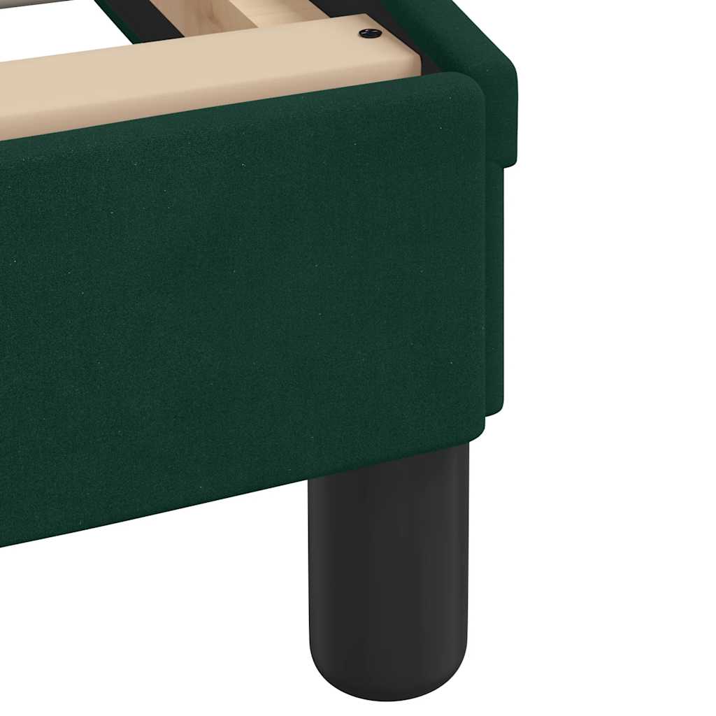 Krevet s madracem Dover tamnozeleni 120x200 cm baršunasti