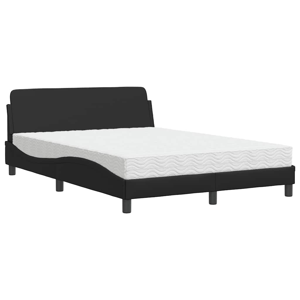 Krevet s madracem Dover crni 120 x 200 cm od umjetne kože