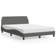 Krevet s madracem Dover tamnosivi 140x190 cm od tkanine