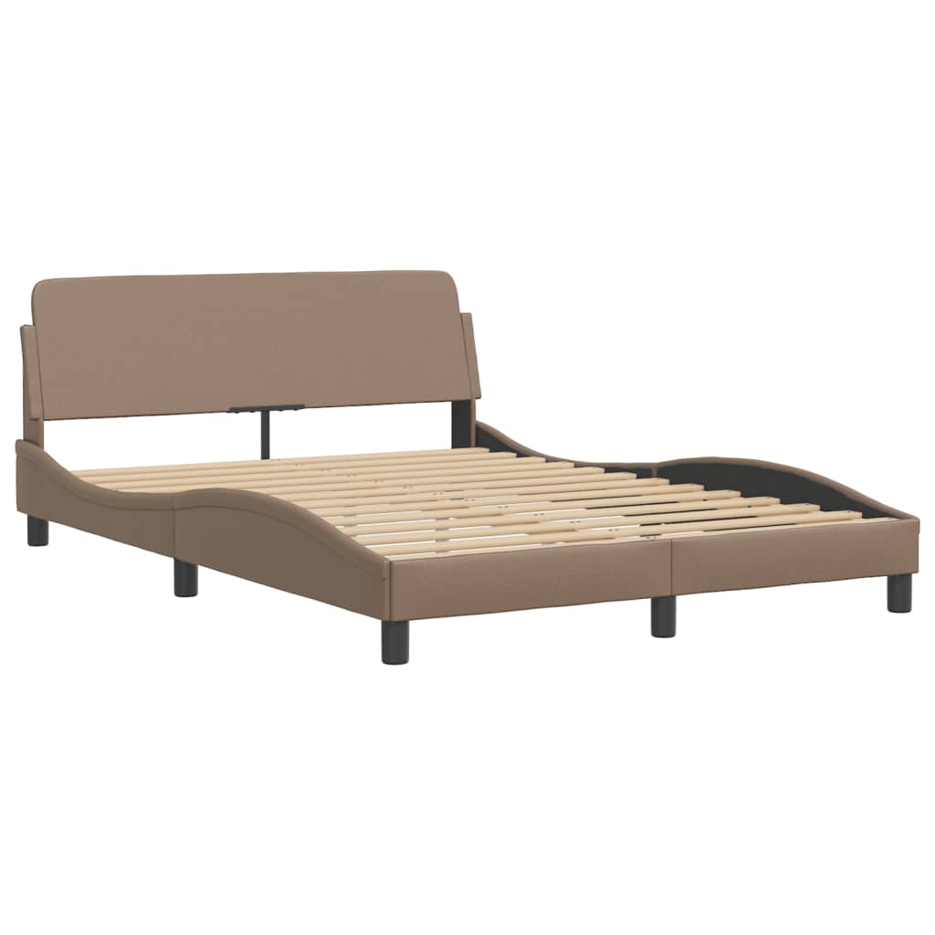 Krevet s madrac Dover cappuccino 140x190 cm od umjetne kože