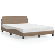 Krevet s madrac Dover cappuccino 140x190 cm od umjetne kože