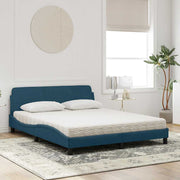 Krevet s madracem Dover plavi 160x200 cm baršunasti
