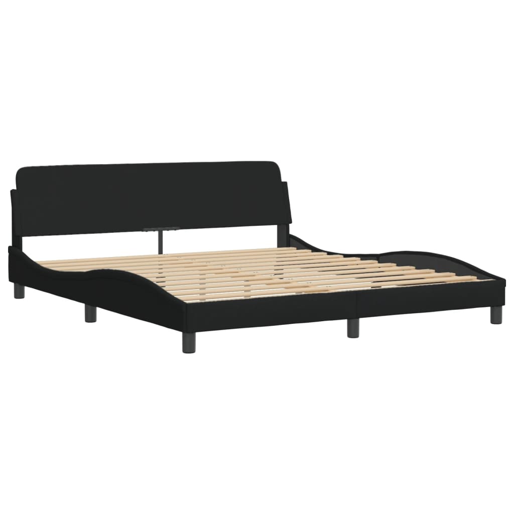 Krevet s madracem Dover crni 180x200 cm od tkanine
