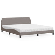 Krevet s madracem Dover smeđesivi 180x200 cm tkanina