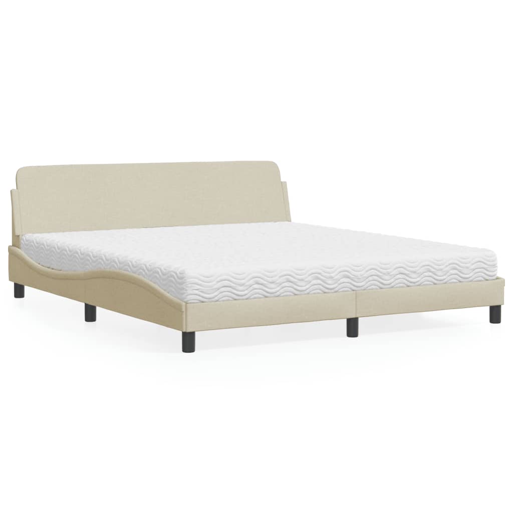 Krevet s madracem Dover krem 180x200 cm od tkanine