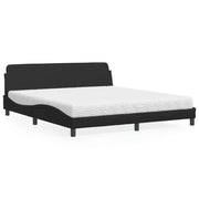Krevet s madracem Dover crni 180 x 200 cm od umjetne kože