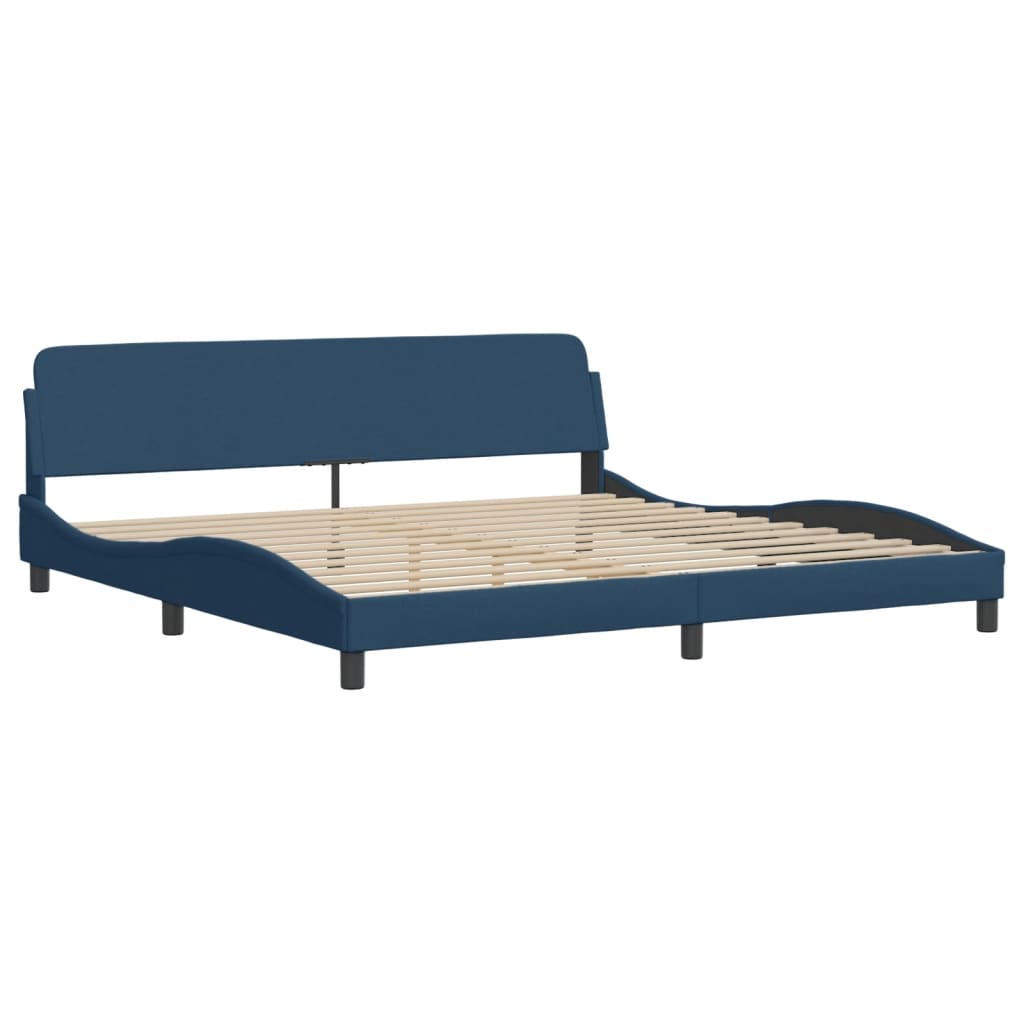Krevet s madracem Dover plavi 200 x 200 cm od tkanine