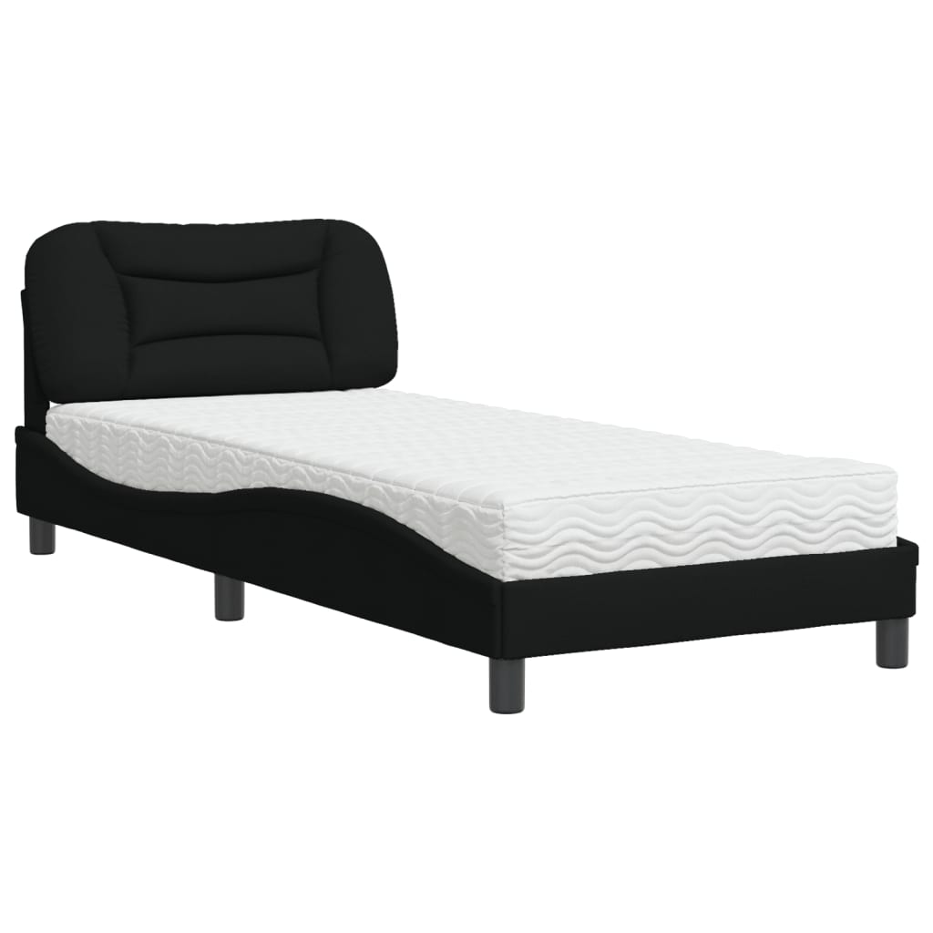 Krevet s madracem Hvar crni 80 x 200 cm od tkanine