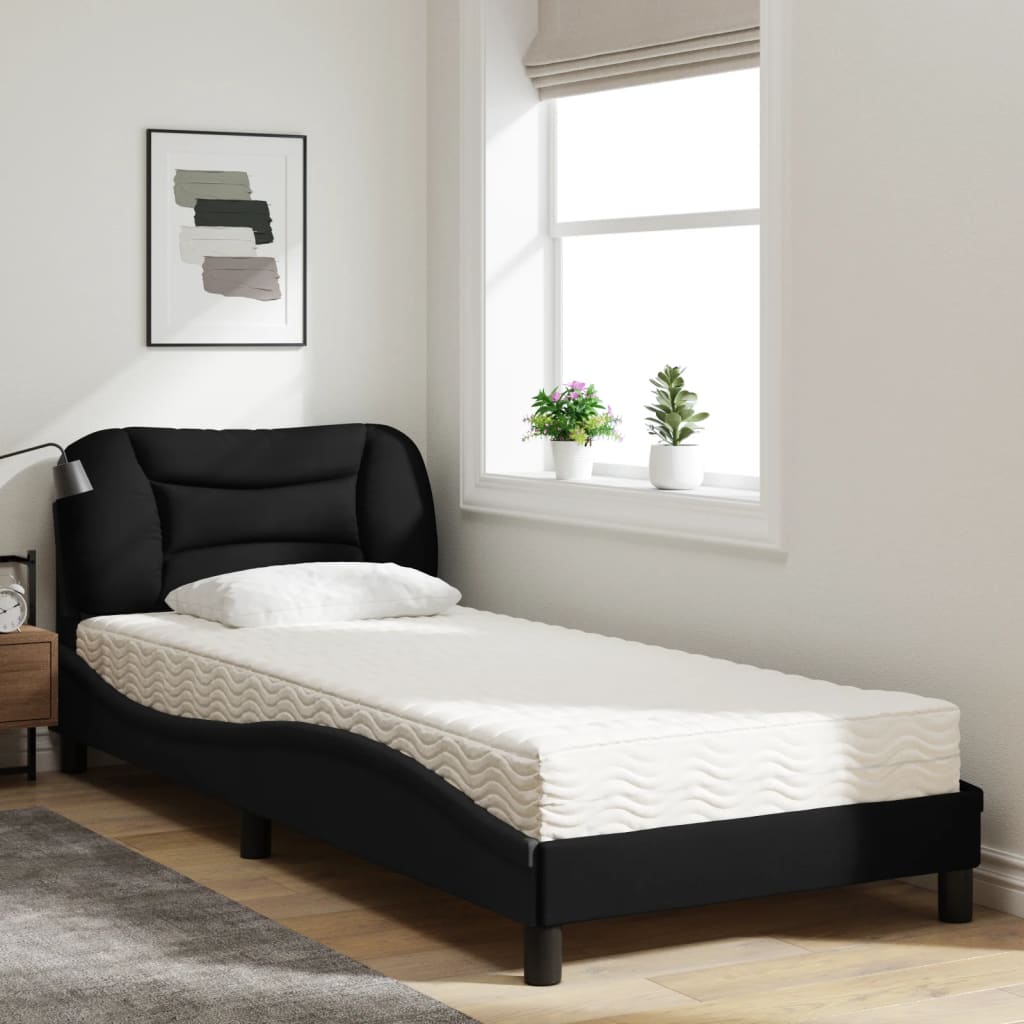 Krevet s madracem Hvar crni 90x190 cm od tkanine