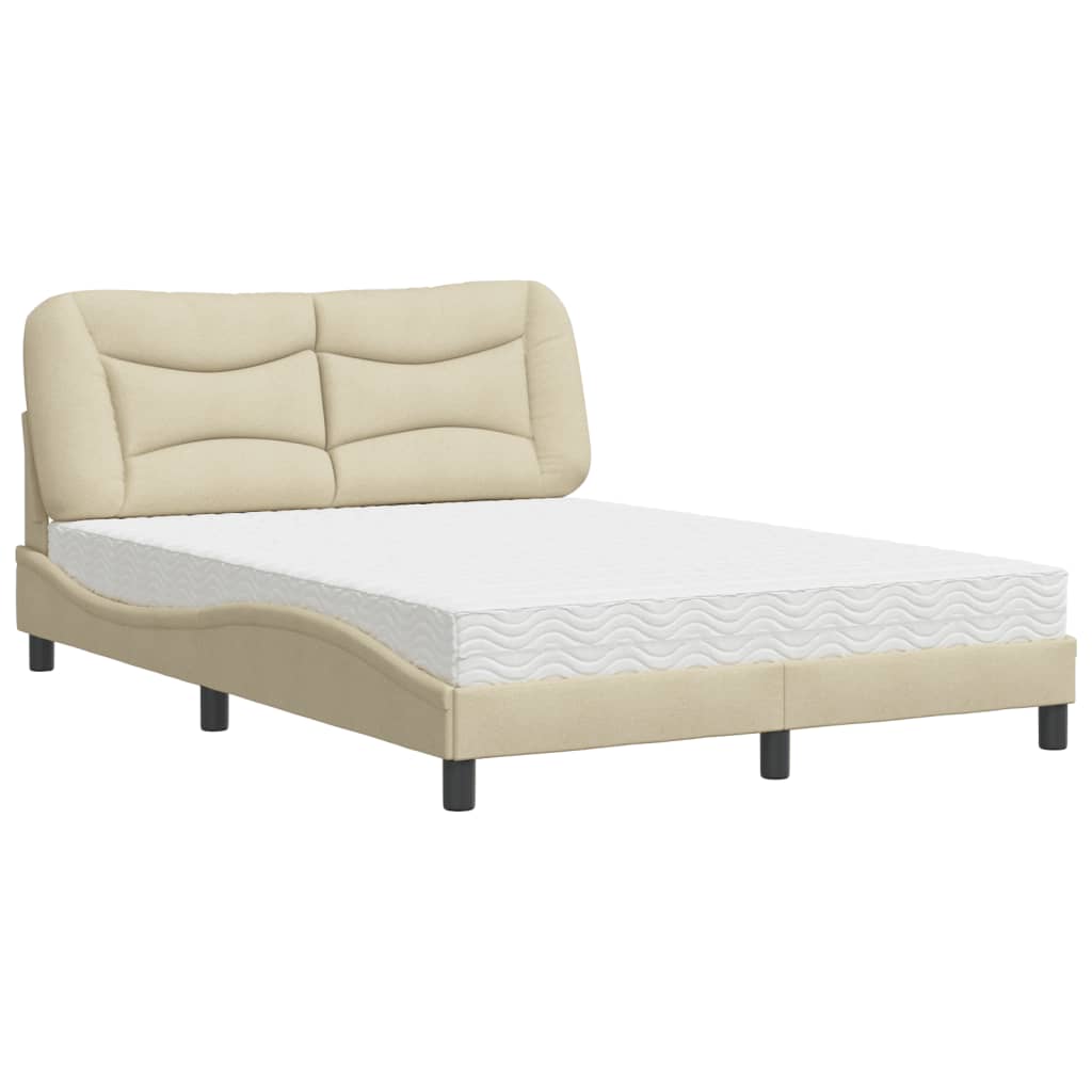 Krevet s madracem Hvar krem 140x200 cm od tkanine