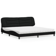 Krevet s madracem Hvar crni 200x200 cm od tkanine