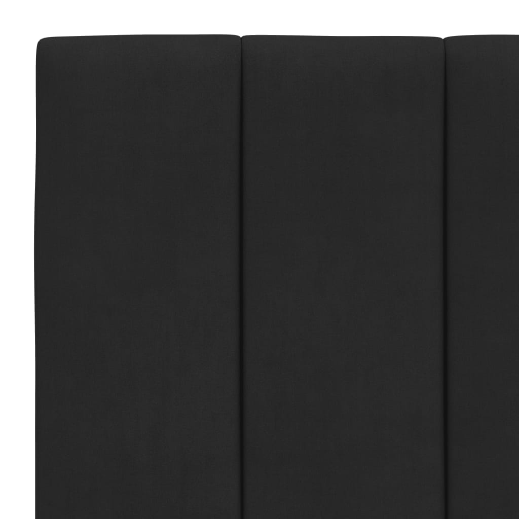 Krevet s madracem Hanko crni 90x190 cm baršunasti