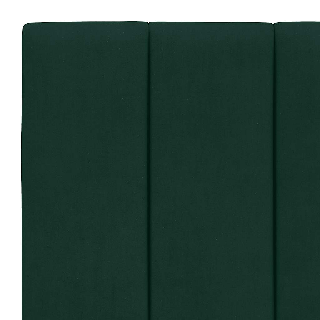 Krevet s madracem Hanko tamnozeleni 90x200 cm baršunasti
