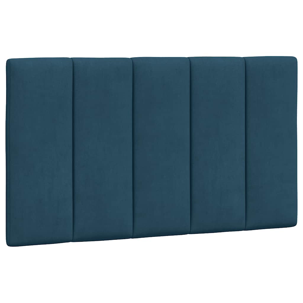 Krevet s madracem Hanko plavi 90x200 cm baršunasti