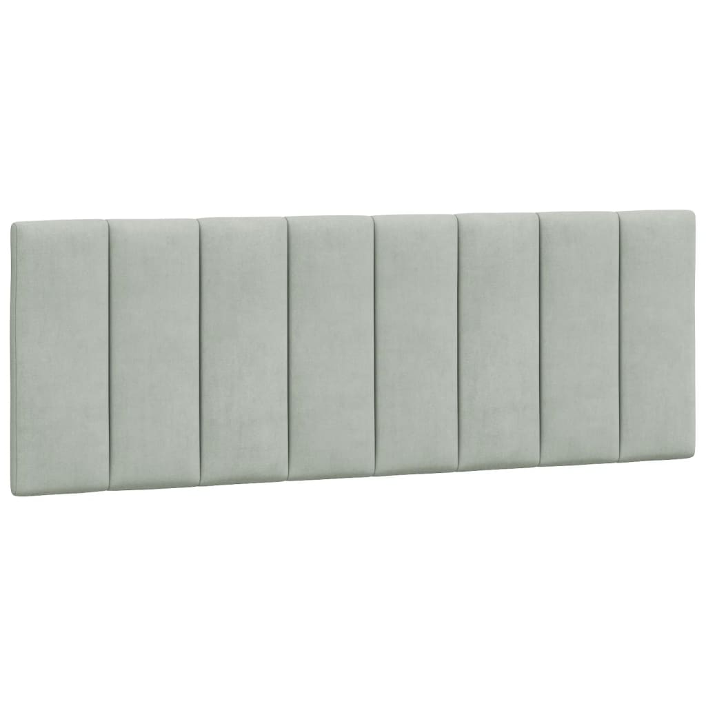 Krevet s madracem Hanko svjetlosivi 140x190 cm baršunasti