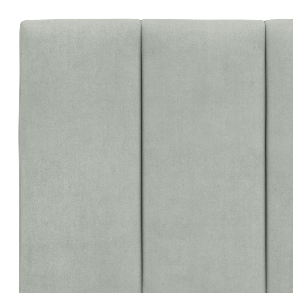 Krevet s madracem Hanko svjetlosivi 160x200 cm baršunasti