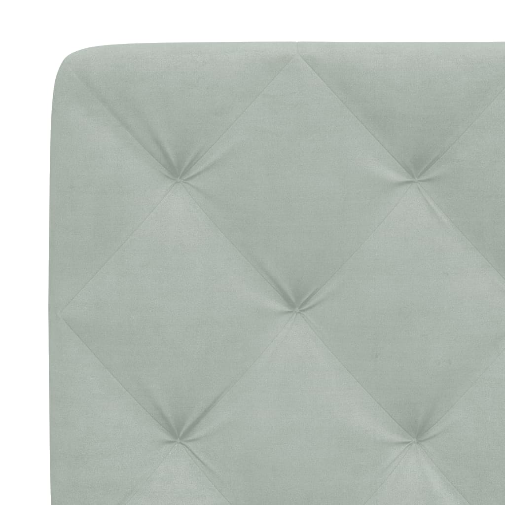 Krevet s madracem svjetlosivi 80 x 200 cm baršunasti