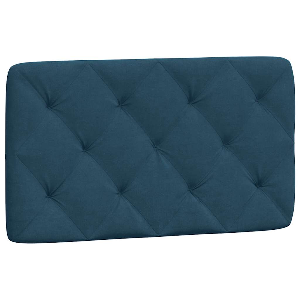 Krevet s madracem plavi 80 x 200 cm baršunasti