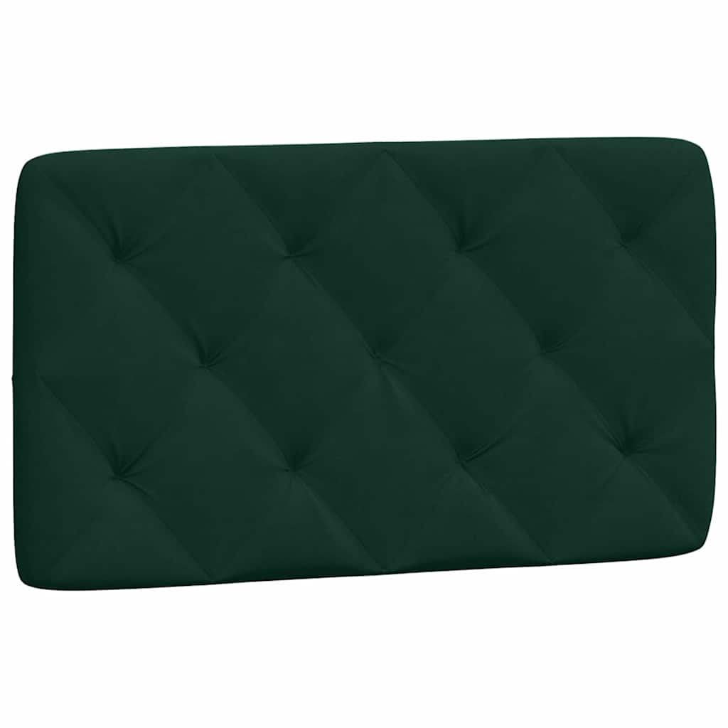Krevet s madracem tamnozeleni 90x200 cm baršunasti