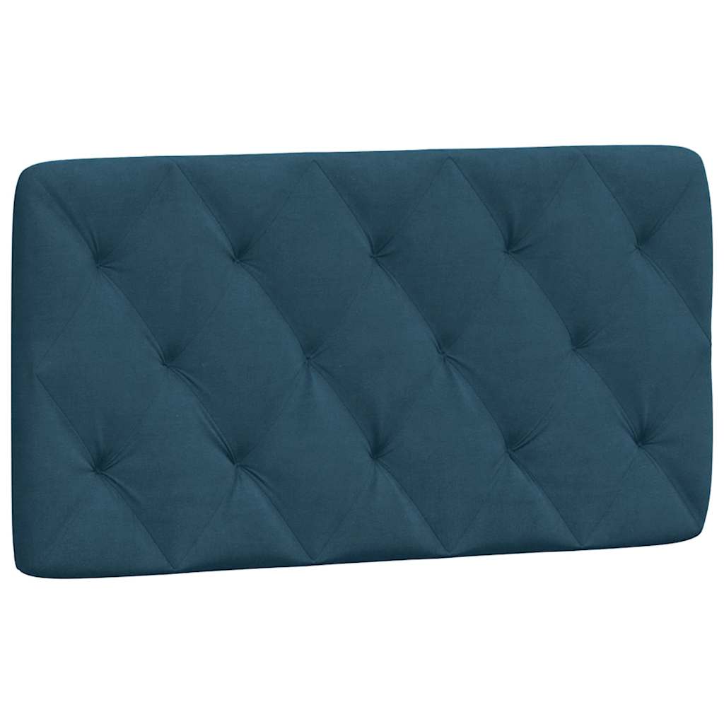 Krevet s madracem plavi 100 x 200 cm baršunasti