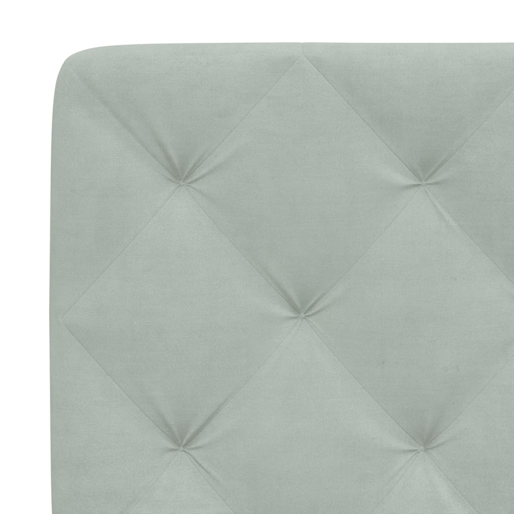 Krevet s madracem svjetlosivi 120 x 200 cm baršunasti