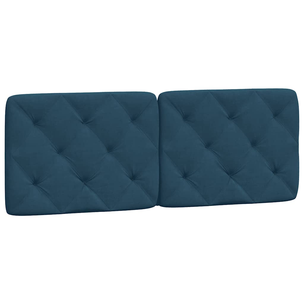 Krevet s madracem plavi 140x190 cm baršunasti