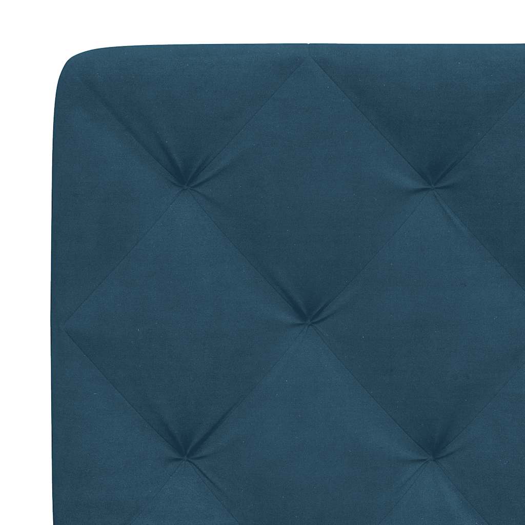 Krevet s madracem plavi 140x190 cm baršunasti