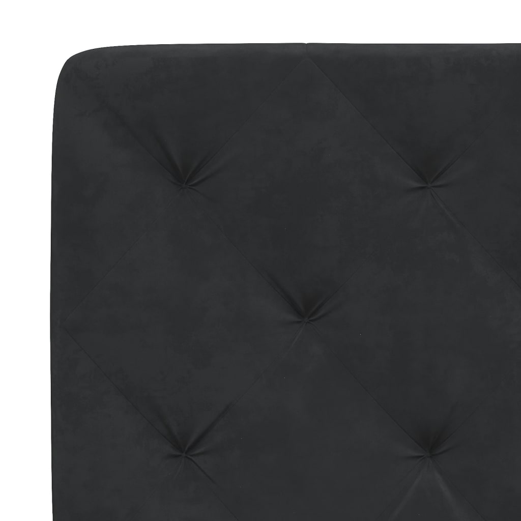Krevet s madracem crni 140x200 cm baršunasti