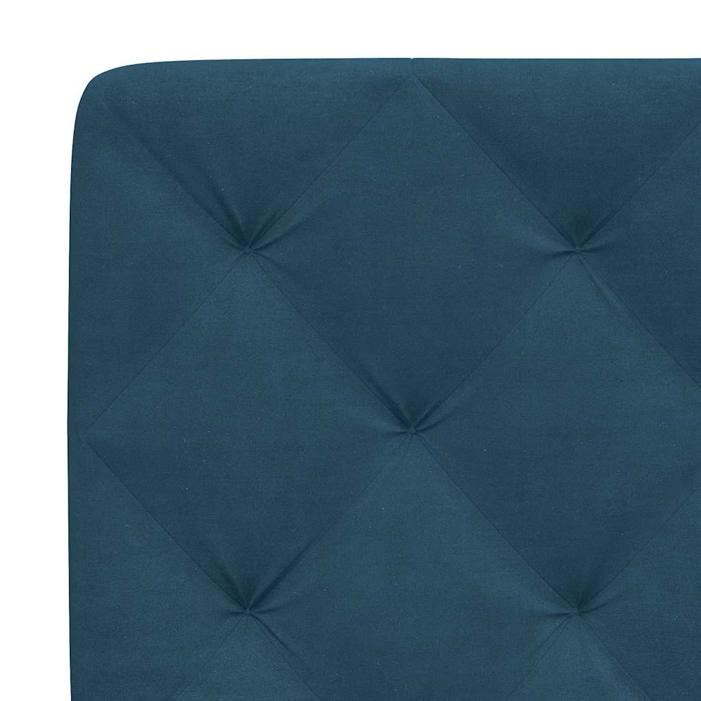 Krevet s madracem plavi 140x200 cm baršunasti