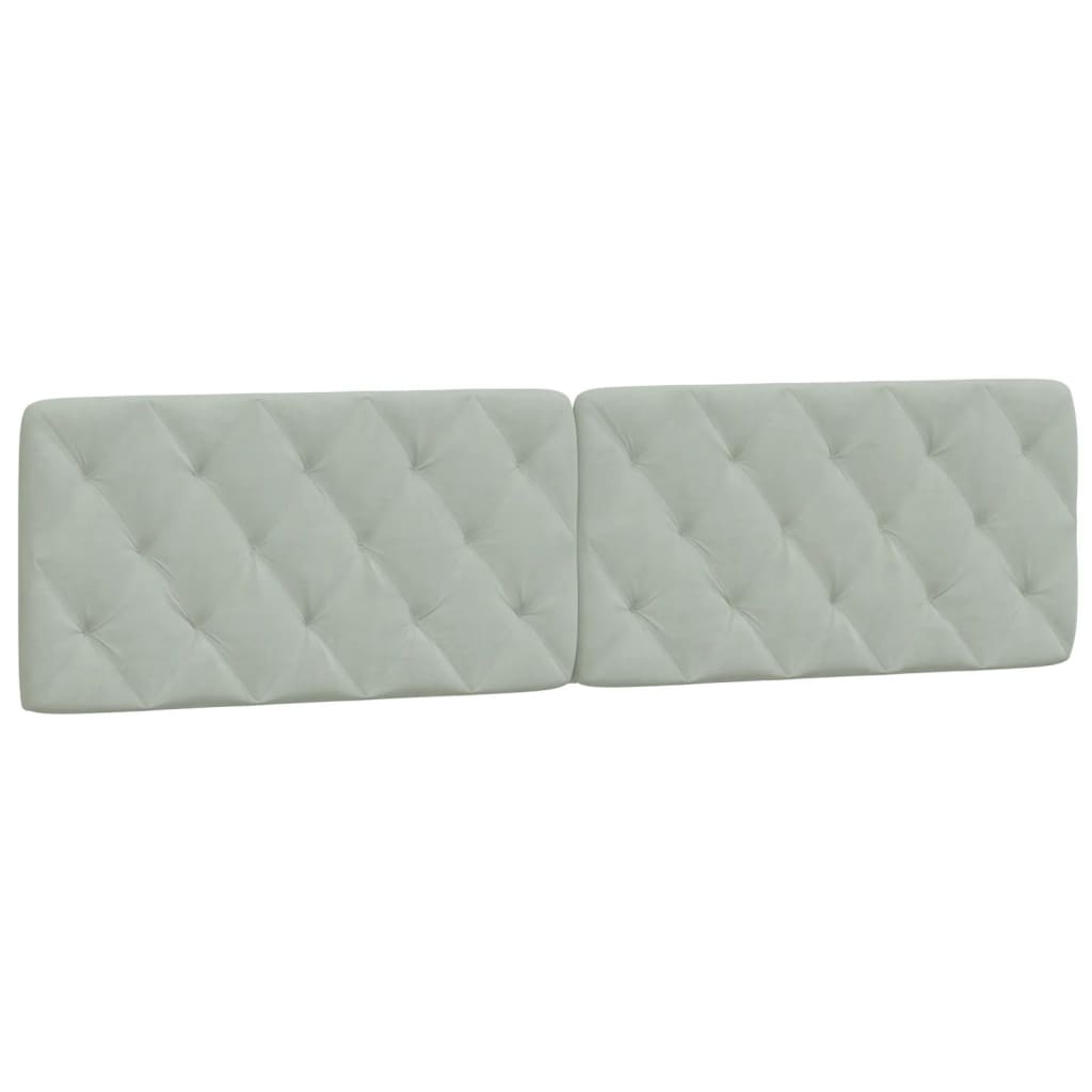 Krevet s madracem svjetlosivi 200x200 cm baršunasti