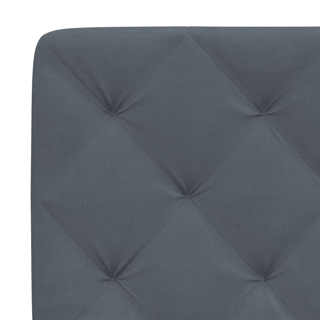 Krevet s madracem tamnosivi 200x200 cm baršunasti