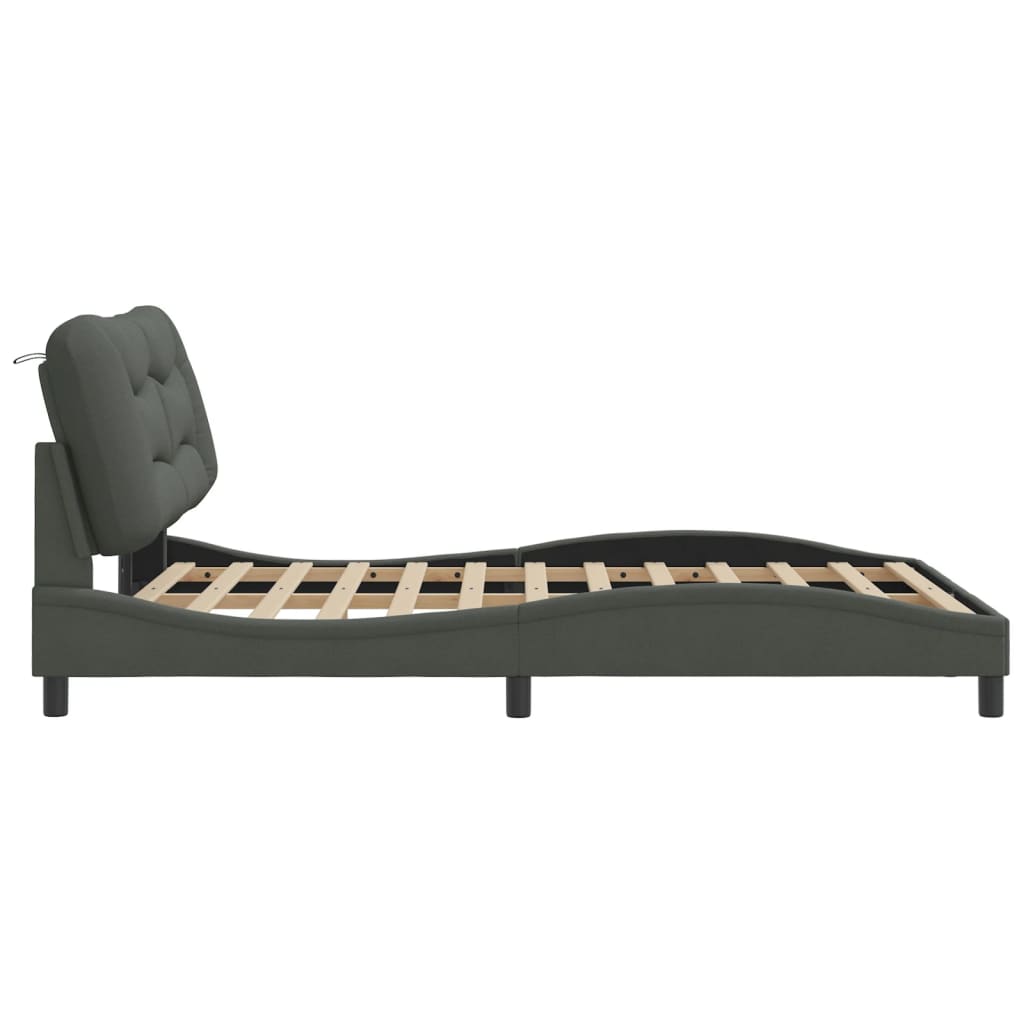 Okvir kreveta s LED-om bez madraca Hvar 140 x 190 cm od tkanine