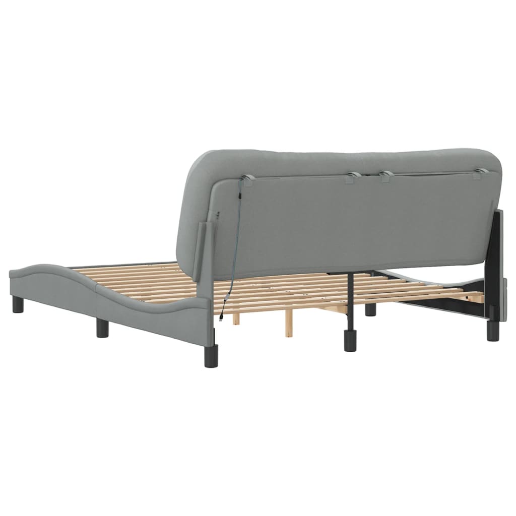 Okvir kreveta s LED-om bez madraca Hvar 160 x 200 cm od tkanine