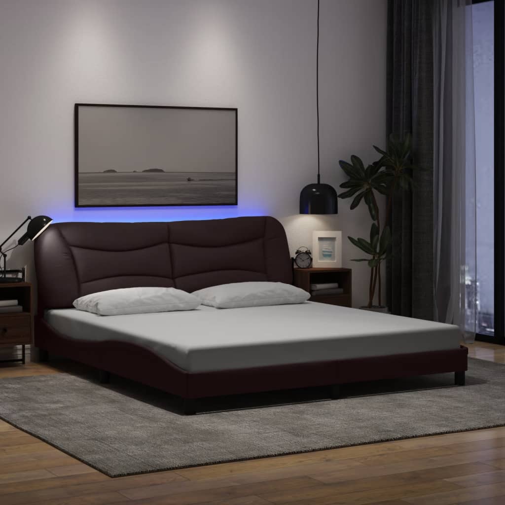 Okvir kreveta s LED-om bez madraca Hvar 180x200 cm od tkanine