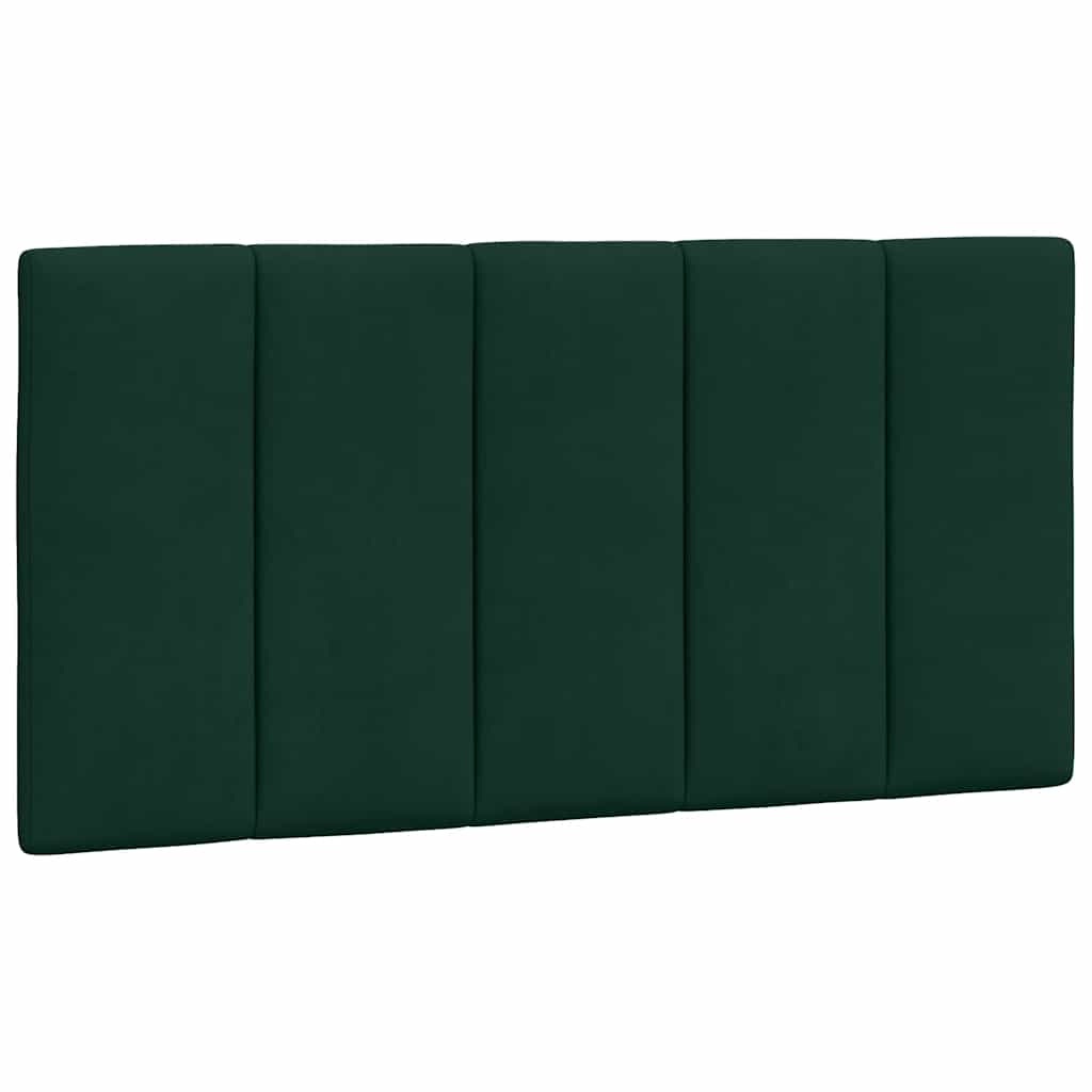 Okvir kreveta s LED-om bez madraca Hanko tamnozeleni 100x200 cm baršunasti