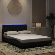 Okvir kreveta s LED-om bez madraca Hanko crni 120 x 200 cm baršunasti