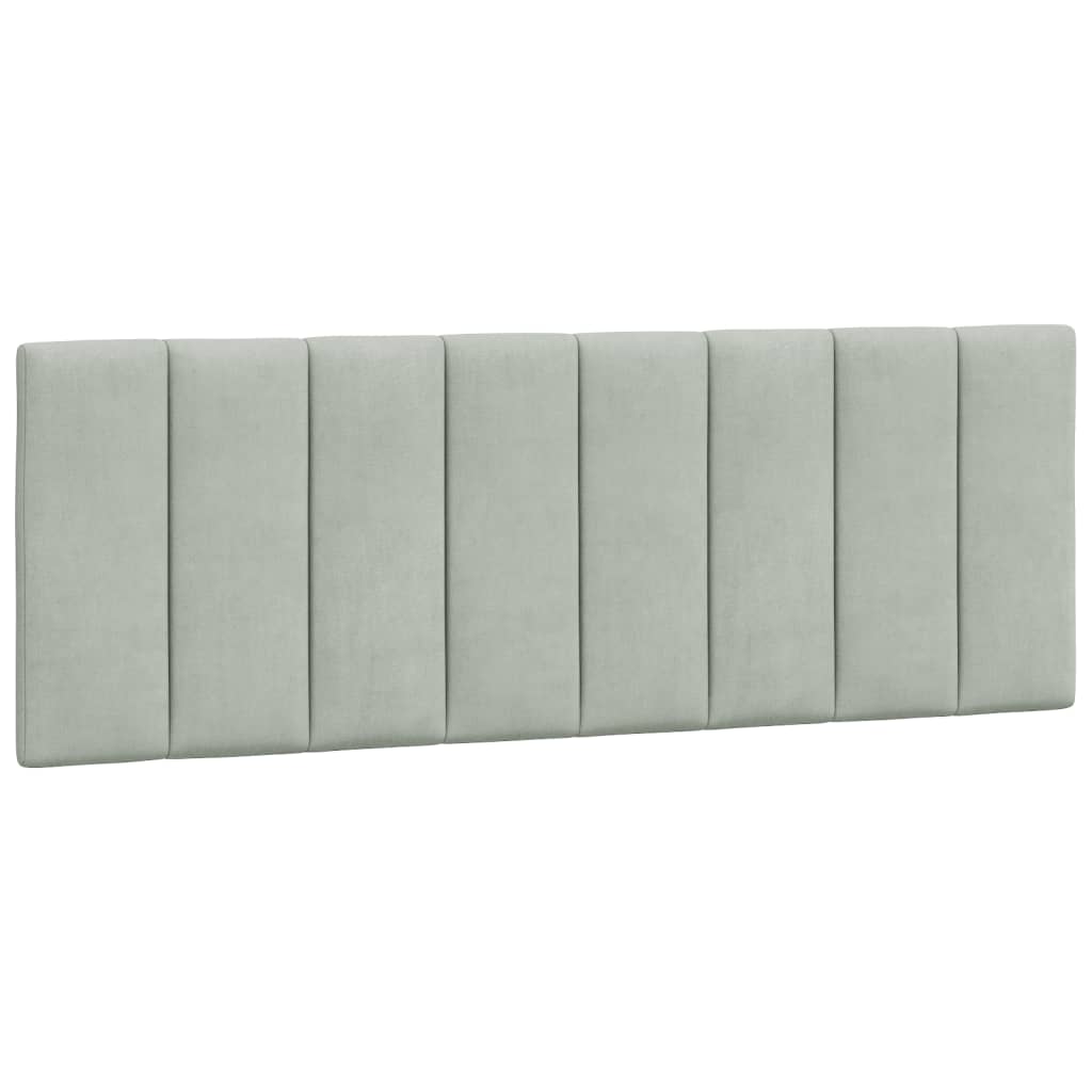 Okvir kreveta s LED-om bez madraca Hanko svjetlosivi 140x190 cm baršunasti