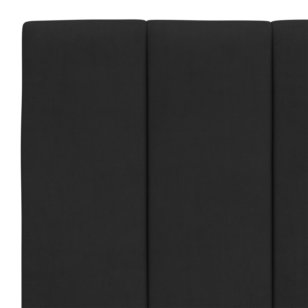 Okvir kreveta s LED-om bez madraca Hanko crni 140 x 190 cm baršunasti
